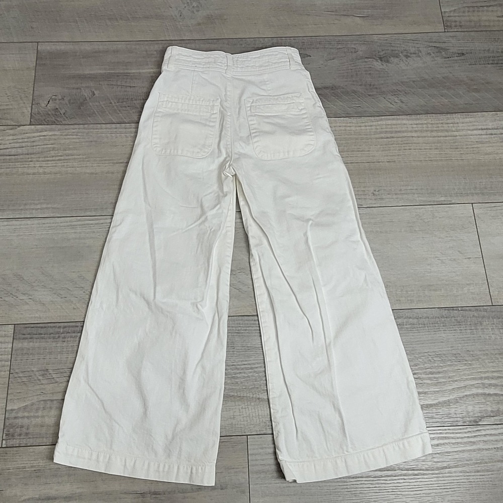 We The Free Colette Jeans Women Size 25 High Rise Button Fly Wide Leg Crop Boho - Picture 14 of 16